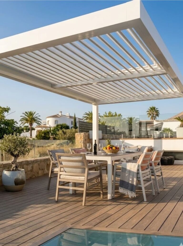 Glass dynamics pergola bioclimatica